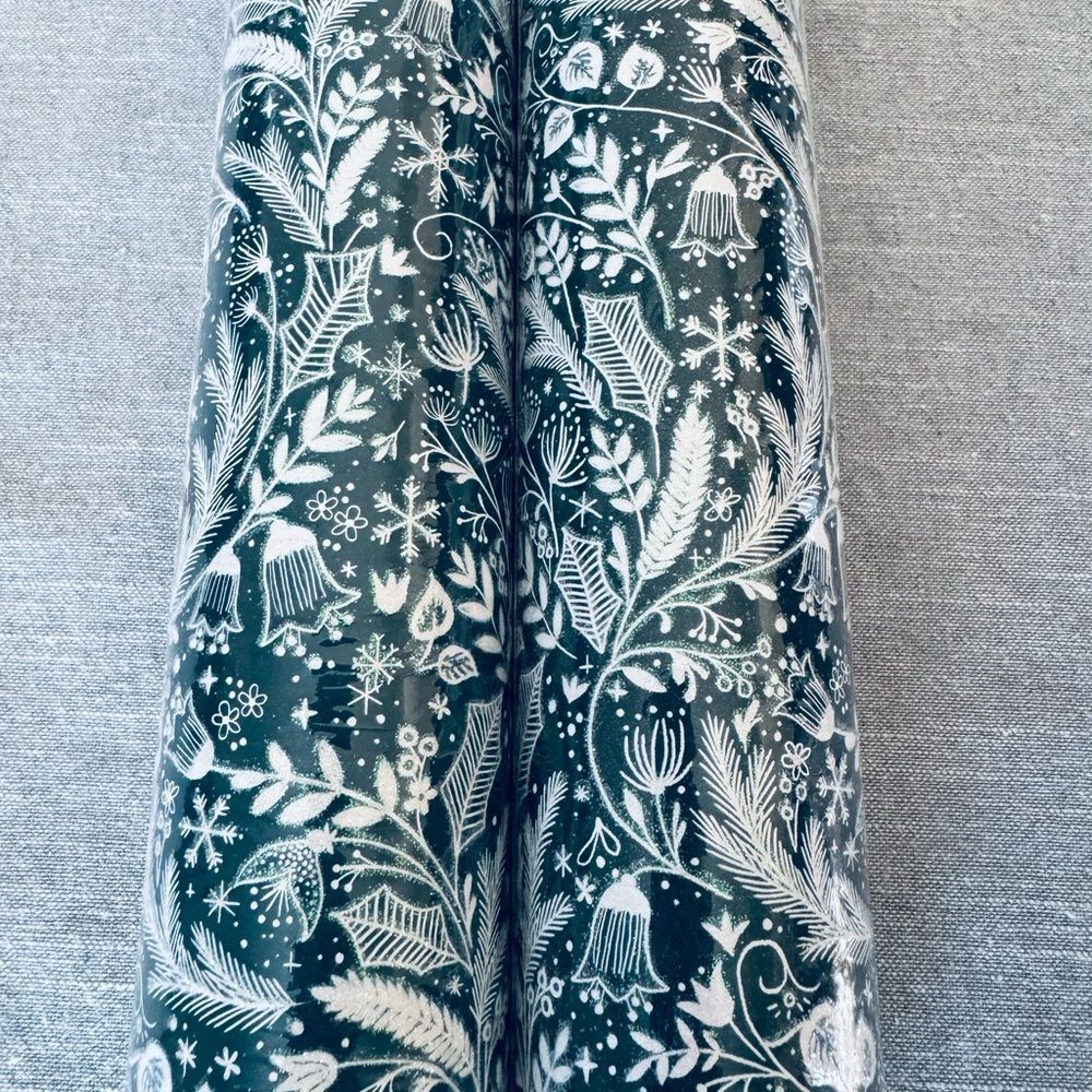 PunchβStudio Glitter Green Heavyweight Christmas Gift Wrap Wrapping Paper Roll